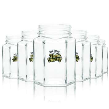 6x Jack Daniels Honey Honey Mason Jar Glas 0,4l Longdrink...