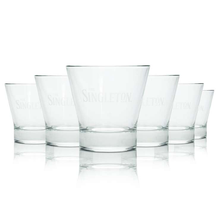 6x Singleton Glas 0,23l Whisky Tumbler Gläser Longdrink Cocktail Dufftown Malt