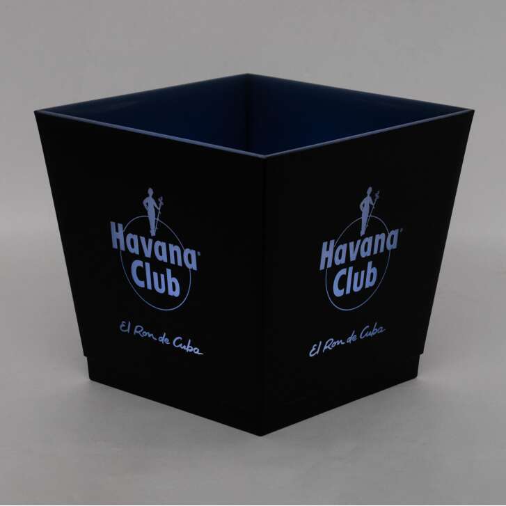 Havana Rum Kühler LED Eiswürfelbehälter Akku Eisbox Icecube schwarz 4 eckig