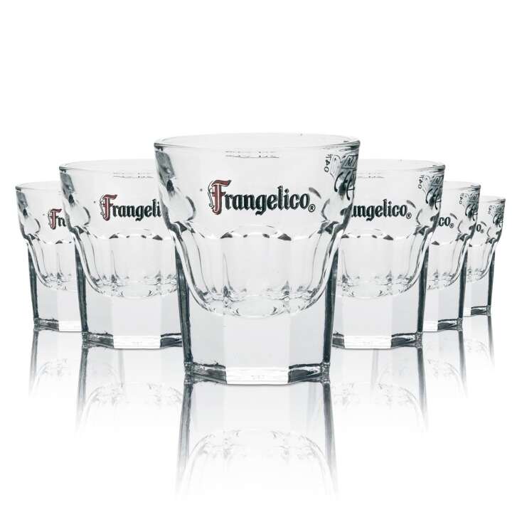 6x Frangelico Lik&ouml;r Glas Shotglas