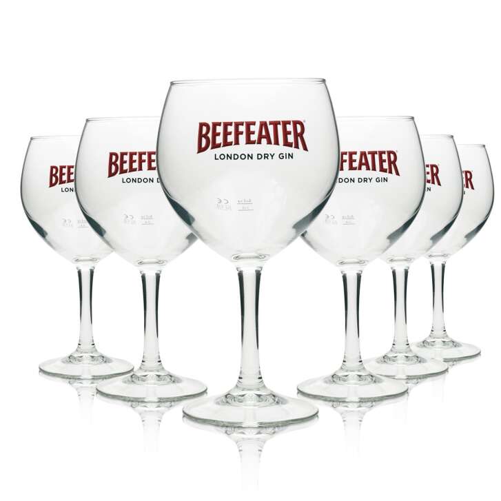 6x Beefeater Glas 0,62l Ballon Gläser Gint-Tonic Fizz Longdrink Cocktail Gastro