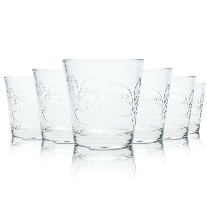 6x Fuzetea Glas 0,375l Eisteeglas Konturglas Becherglas Limoglas Gläser Set