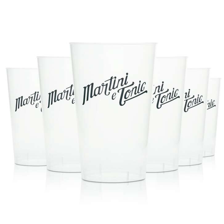 Martini Kunststoff Becher Glas 0,3l Mehrweg Longdrink Tonic Cocktail Gläser Bar