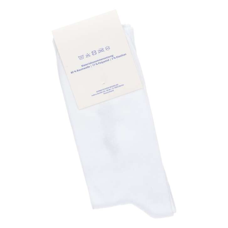 Gorbatschow Socken Weiß Blaue Streifen Größe 42-46 Unisex Tennissocken Strümpfe