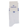 Gorbatschow Socken Strümpfe Crew Socks Weiß Blaue Streifen Unisex Gr 37-41