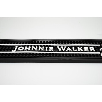 1x Johnnie Walker Whiskey Barmatte schwarz 53 x 9 x 1