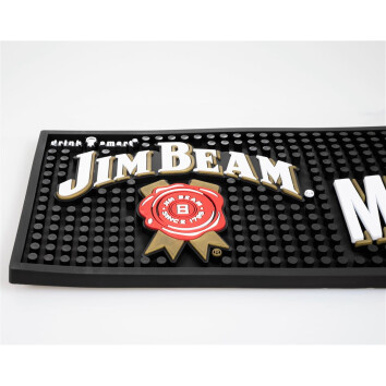 1x Jim Beam Whiskey Barmatte XL schwarz 61 x 13 x1