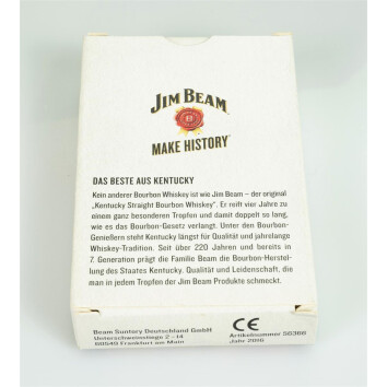 1x Jim Beam Whiskey Kartenspiel weißer Karton