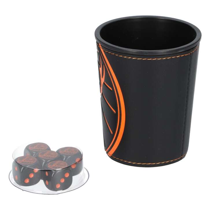 Jägermeister Würfelbecher Würfelspiel inkl 5 Würfel Glücksspiel Spielzeug