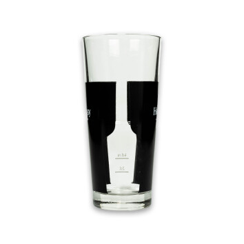 6x Hennessy Whiskey Glas Longdrink schwarz