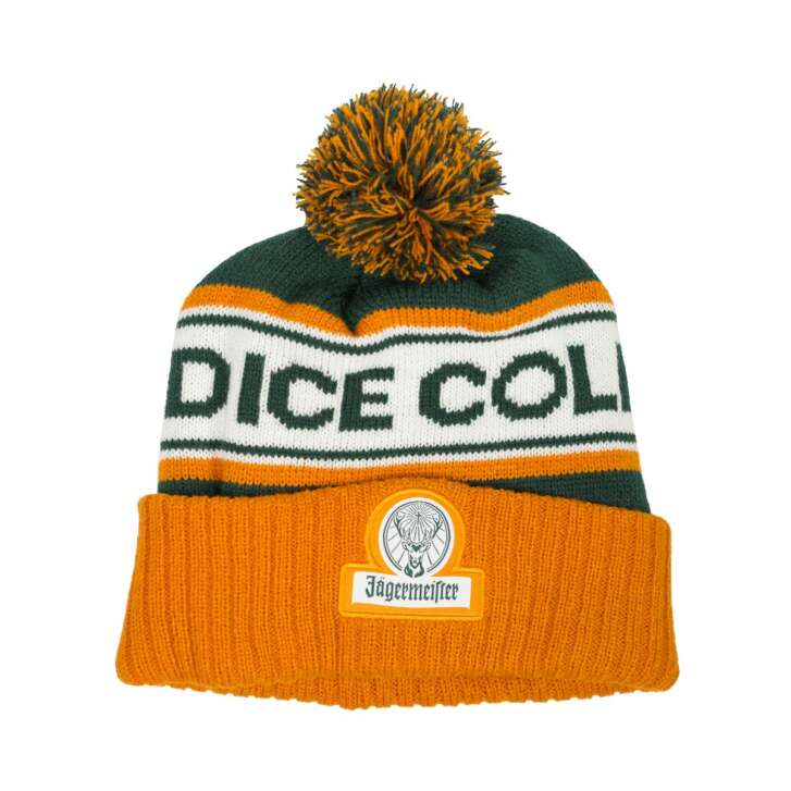 Jägermeister Beanie Wollmütze Wintermütze Kopfbedeckung Strickmütze Bommelmütze