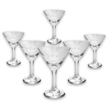 6x Chambord Champagner Glas Martini Schale