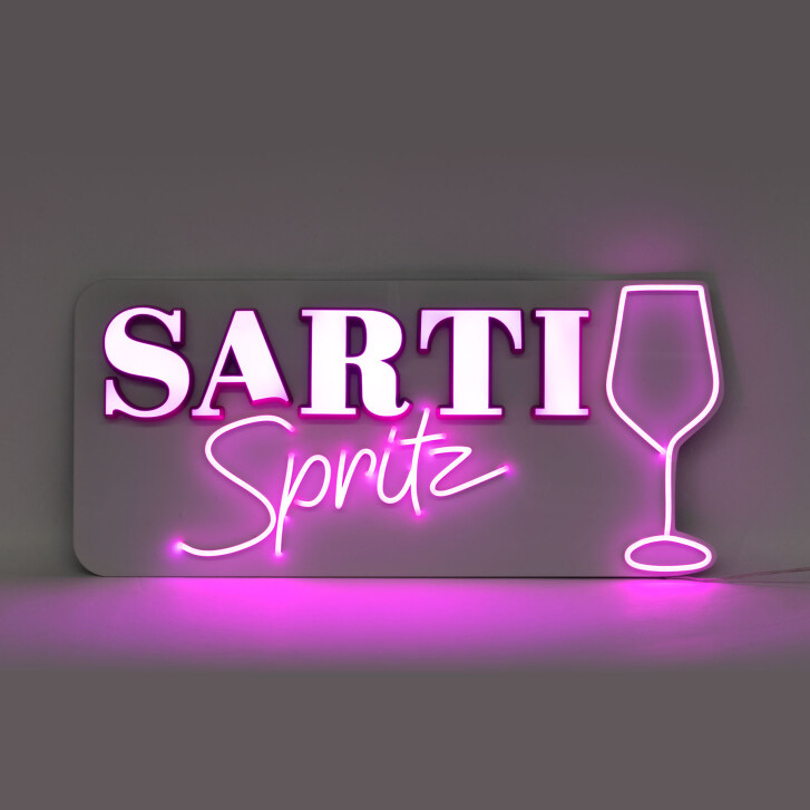 Sarti Spritz Leuchtreklame Luminated LED Wallsign Wandschild Bardeko Neonsign