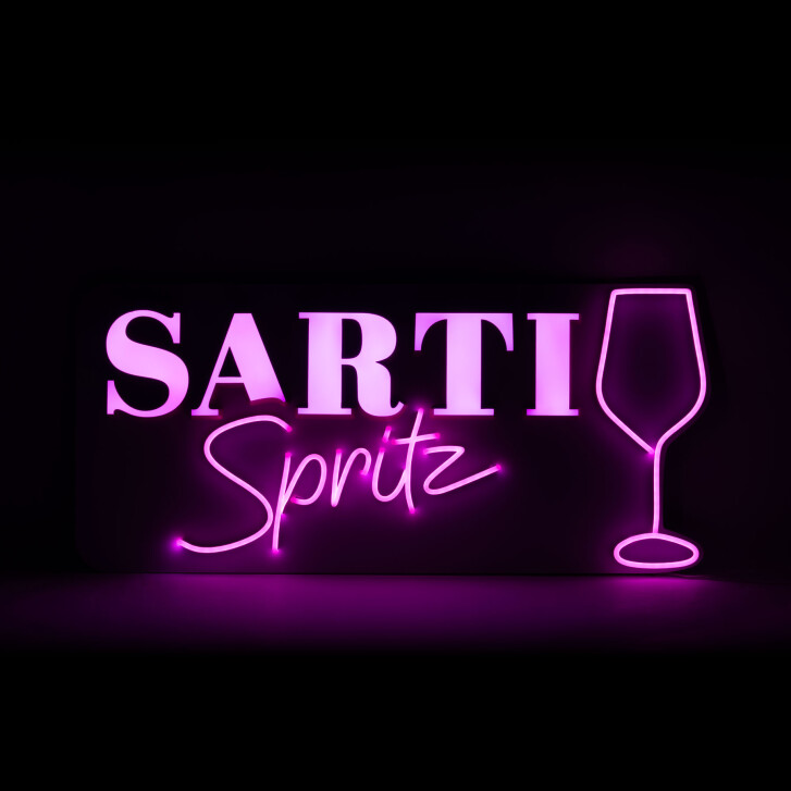 Sarti Spritz Leuchtreklame Luminated LED Wallsign Wandschild Bardeko Neonsign