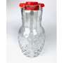 Granini Karaffe Kanne Glas 1,5l Kontur Relief Deckel Saft Wasser Getränke Gastro