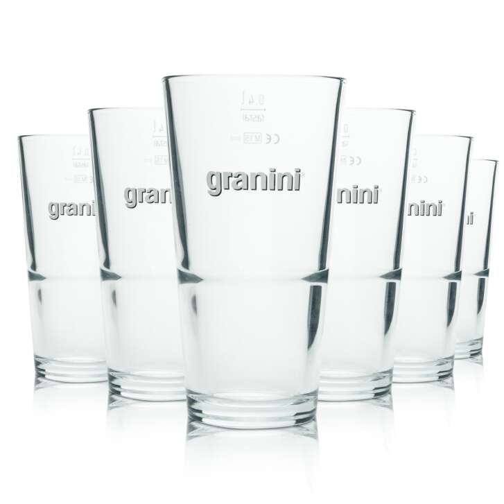 6x Granini Glas 476 ml Longdrink Saft Wasser Cocktail Becher Gläser Gastro Kneip