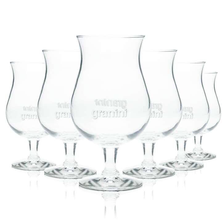 6x Granini Saft Glas 0,3l Longdrink Cocktail Kelch Tulpe Gläser Eckes Gastro Bar