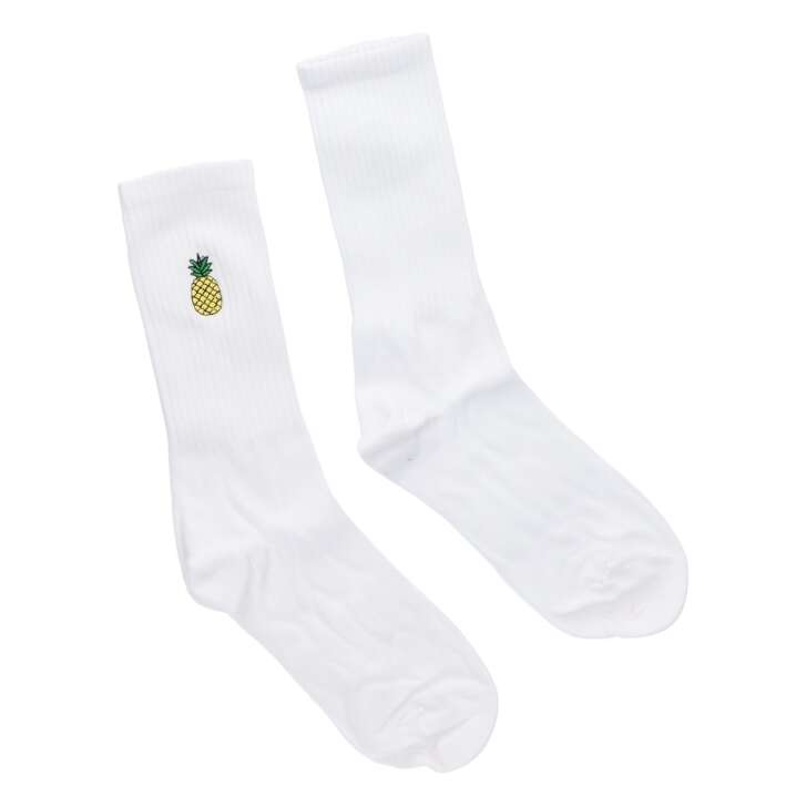 Malibu Socken Strümpfe Baumwolle Ananas Größe 38-45 Unisex Tennissocken Crew