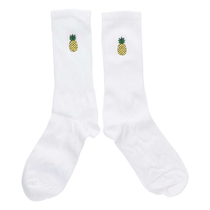Malibu Socken Strümpfe Baumwolle Ananas Größe 38-45 Unisex Tennissocken Crew
