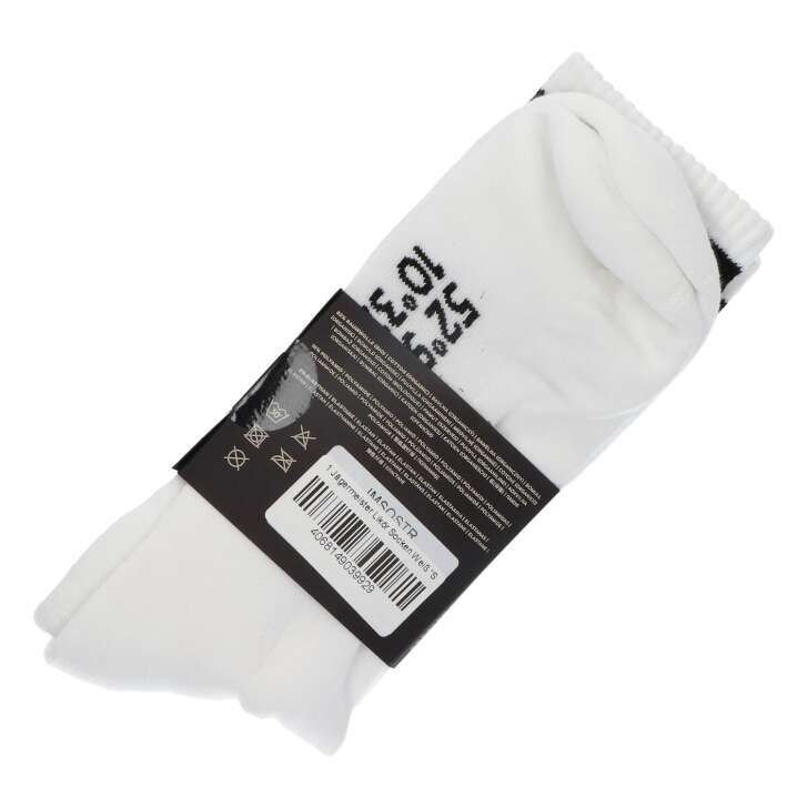 Jägermeister Socken Strümpfe Weiß Stripes Größe 42-46 Crew Merchandise Textil
