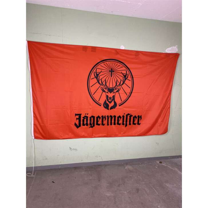 1x J&auml;germeister Lik&ouml;r Fahne Logo Hissfahne 250 x 150