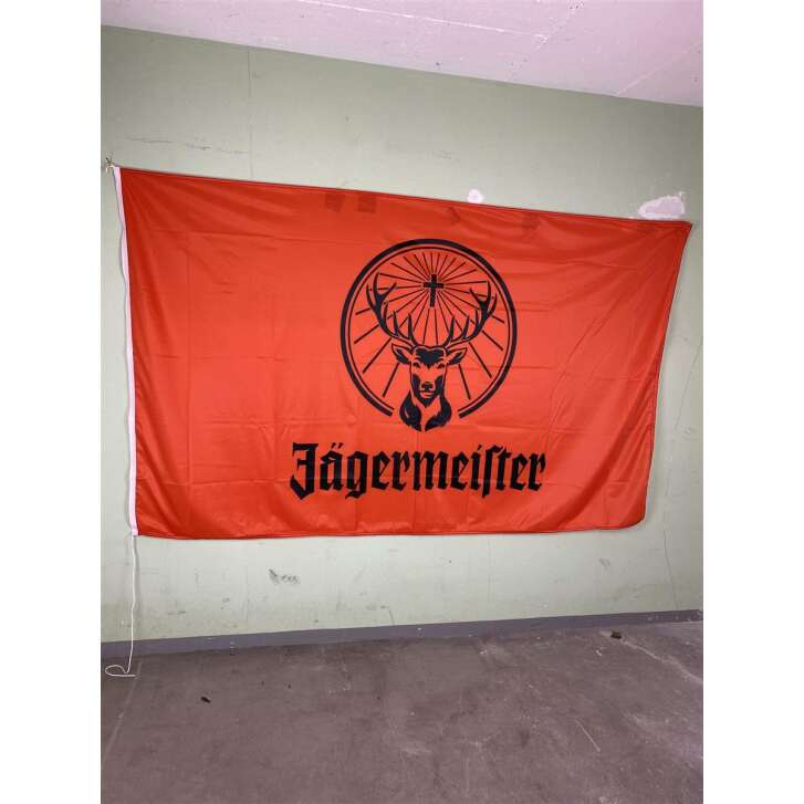 Neu OVP Logo Jägermeister Banner Fahne Hissfahne orange ca.250 x 150 cm J 