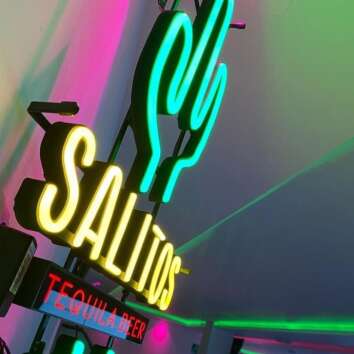 1x Salitos Bier LED Schild Neon Kaktus 46,5 x 73 x9