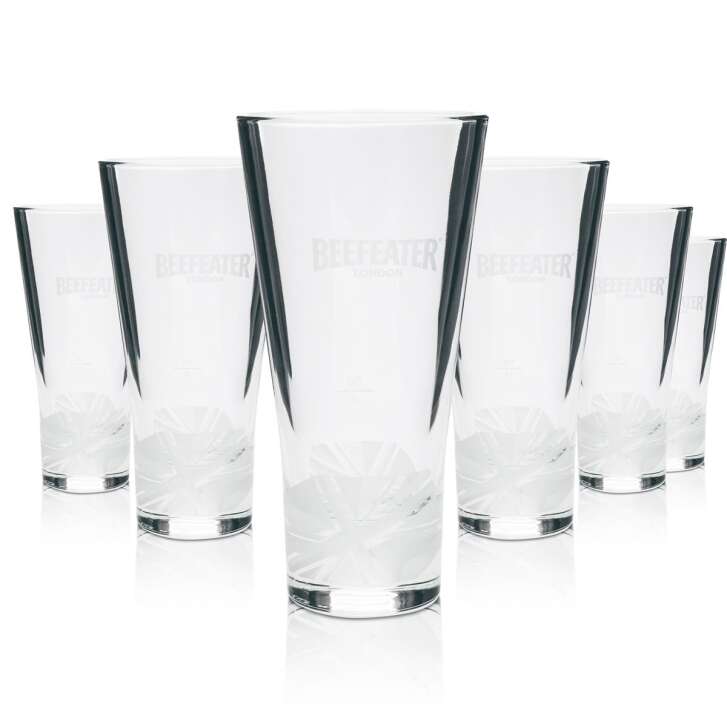 6x Beefeater Gin Glas Longdrink