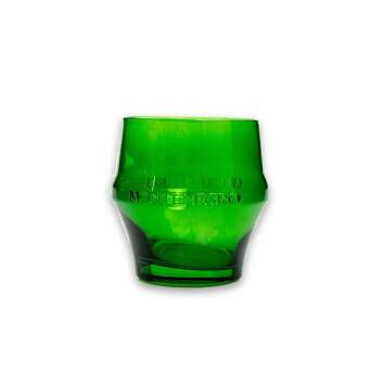 6x Montenegro Amaro Glas Tumbler 300ml grün