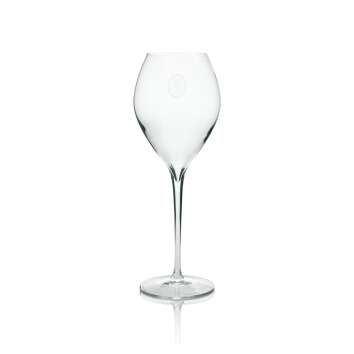 6x Louis Roederer Champagner Glas Fl&ouml;te dickbauchig mit Logo