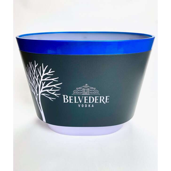 1x Belvedere Vodka Kühler Single blau silber ohne LED