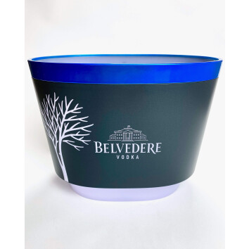 1x Belvedere Vodka Kühler Single blau silber ohne LED