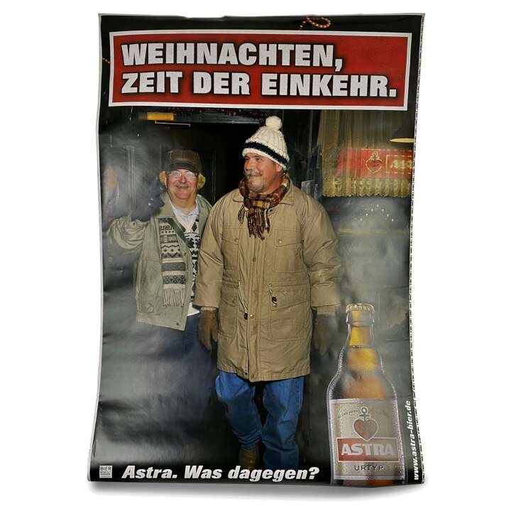 1x Astra Bier Werbeschild CLP Poster Weihnachten Zeit der Einkehr