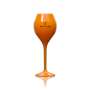 6x Veuve Clicquot Champagner Glas Orange Plastik Kelch d&uuml;nn