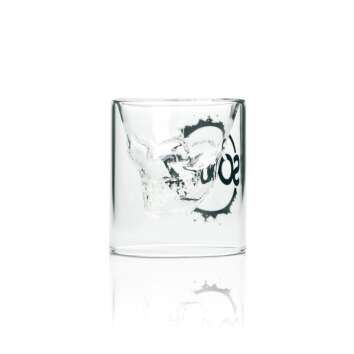 6x Sourz Lik&ouml;r Glas Shotglas Totenkopf Plastik