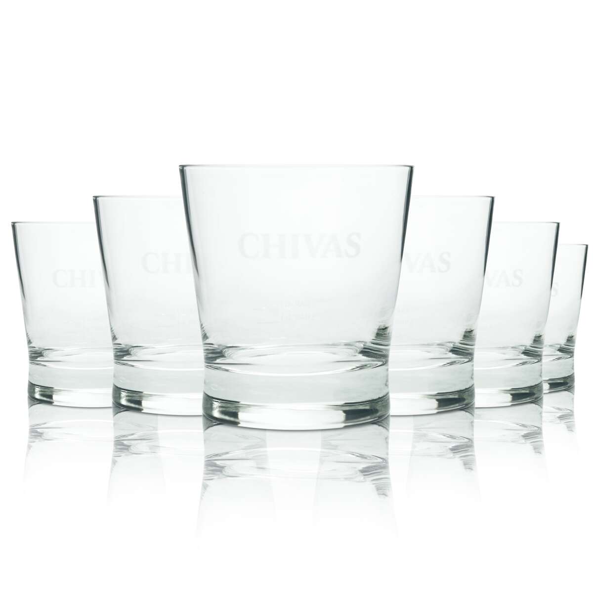 6 x Chivas  Glas Gläser Whisky edel Gastro Bar Deko NEU 