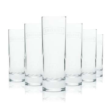 12x Smirnoff Glas 0,2l Longdrink Becher Gläser Rund...