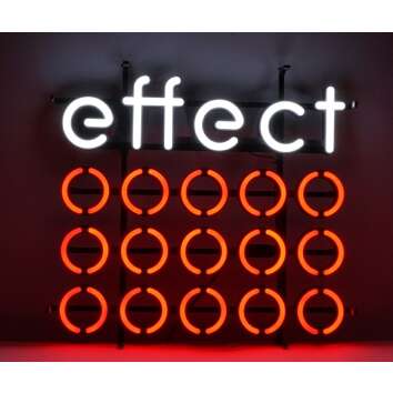 1x Effect Energy Leuchtreklame LED Neon Sign rote Kreise
