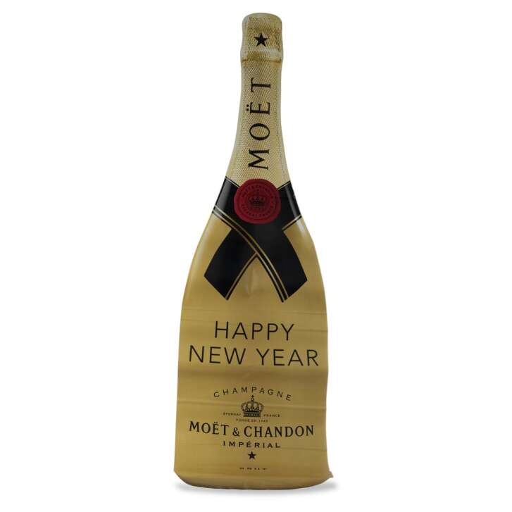 1x Moet Chandon Champagner XL Aufkleber Moet Gold Flasche Happy new Year 150 x 45