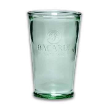 6x Bacardi Rum Glas Mojito Glas grün V Form