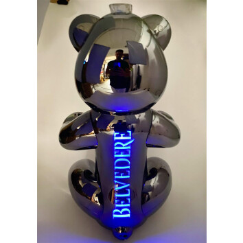 1x Belvedere Vodka Glorifier LED Bär Silber 3l