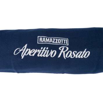 1x Ramazzotti Likör Decke "Apperitivo Rosato" Blau 1,30x150cm Polyester