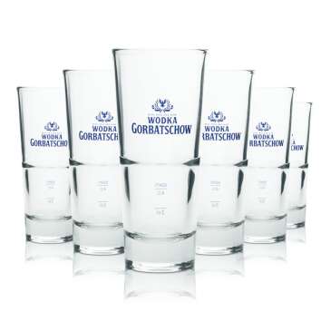 12x Gorbatschow Vodka Glas Longdrink stapelbar 29cl...