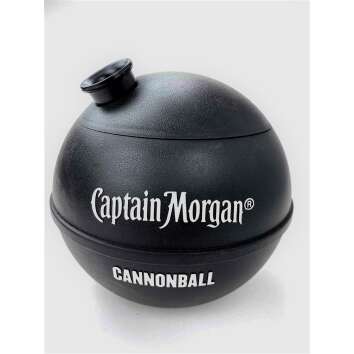 1x Captain Morgan Rum Kühler Cannonball schwarz glatt