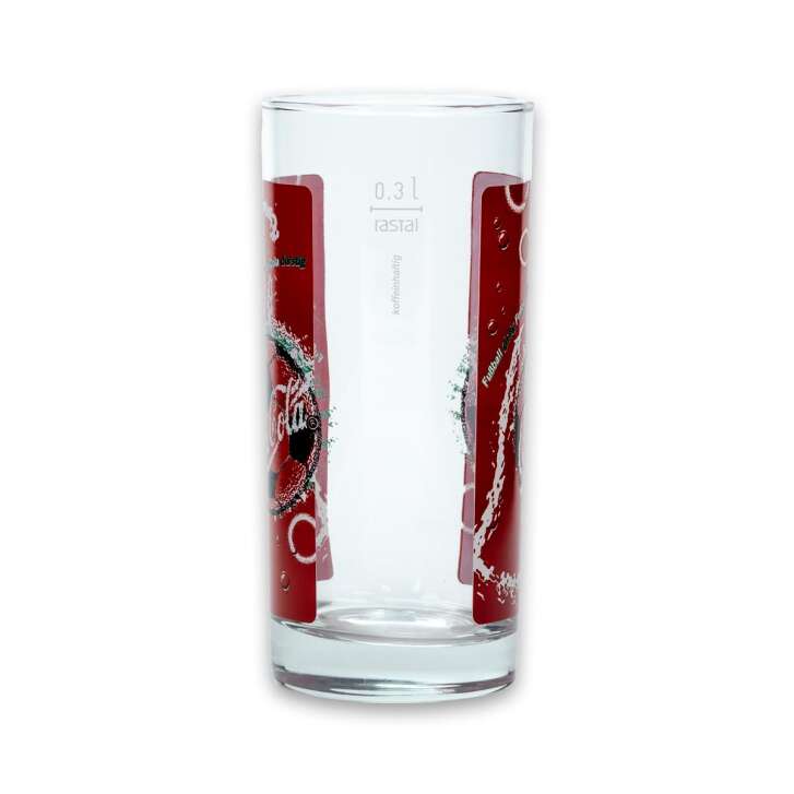 12x Coca Cola Softdrinks Glas rot Fußball Logo 0,3l