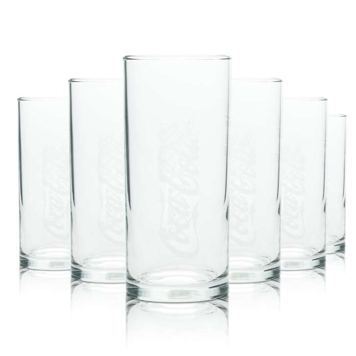 12x Coca Cola Glas 0,2l Wave Retro alte Version Gl&auml;ser Doppelwelle Sammler Bar