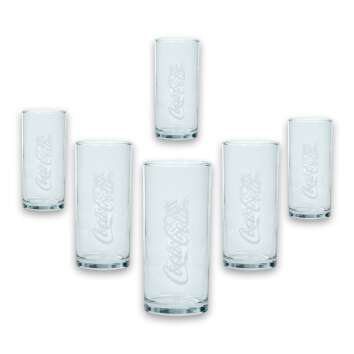 12x Coca Cola Softdrinks Glas 0,4l Longdrink Glas Wave