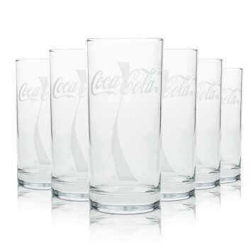 12x Longdrink Glas 0,33 l Coca Cola Glas Weiße Welle Softdrink Gläser Gastro