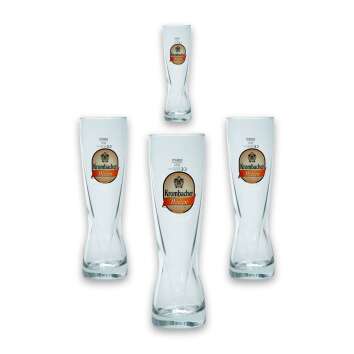 4x Krombacher Bier Glas Weizen 0,5l Genießer Gläser