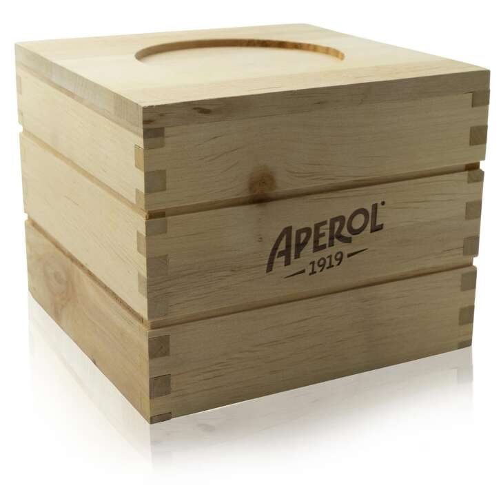 1x Aperol Aperitif Holzdisplay Box Stand Tabel Barrel